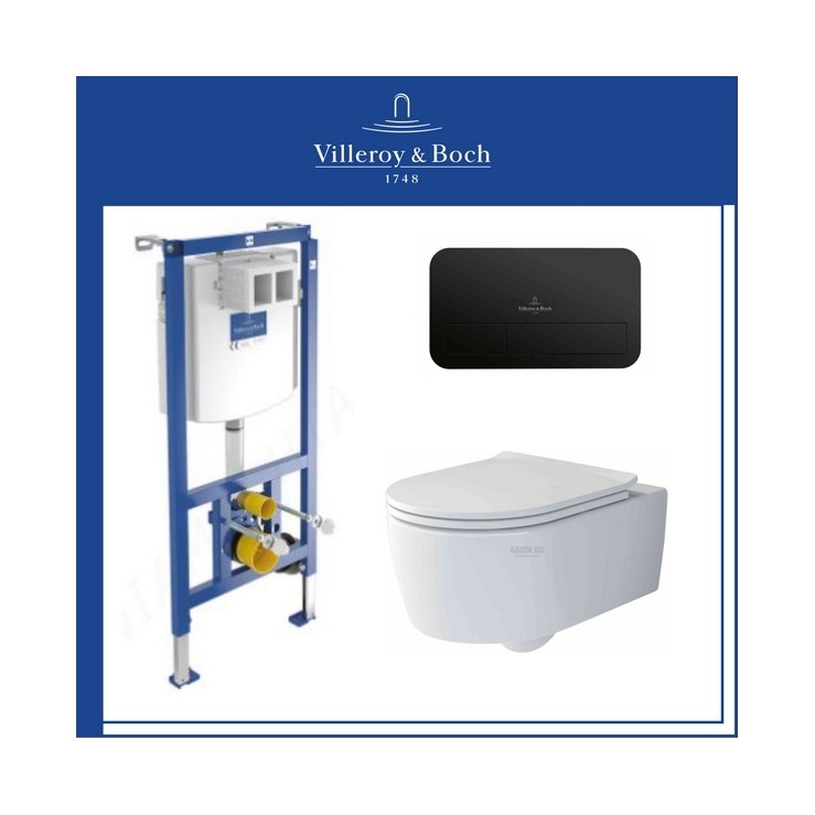 Пакет структура Villeroy & Boch с черен мат бутон E200 и WC Soul Promo_94