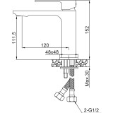 AQG Bold нисък смесител за мивка , черен мат 3 01BOL100NG