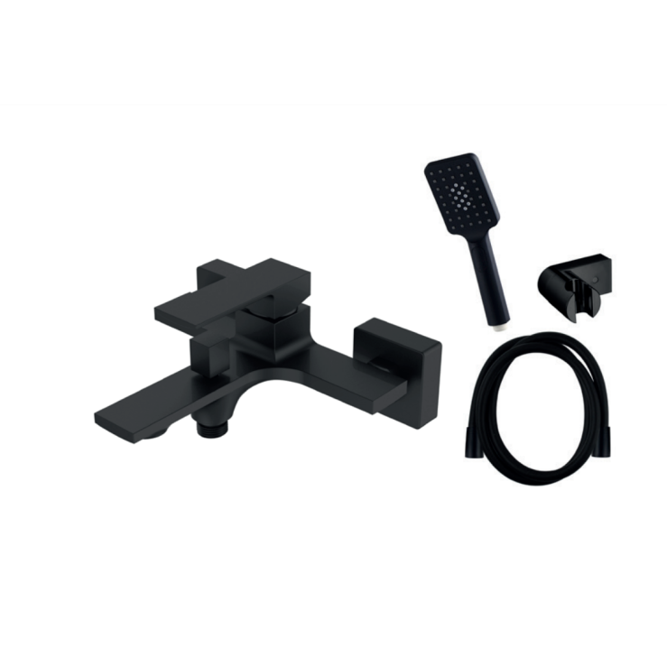 AQG Bold стенен смесител за вана/душ, черен мат 01BOL412NG