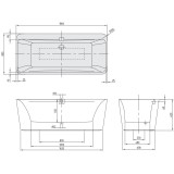 Villeroy & Boch Squaro Edge 12 Duo 180x80 5 UBQ180SQE7PDV-01