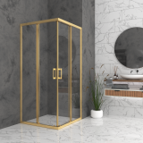 Душ кабина 120х120 с плъзгащи врати, златен гланц 5 GDSELLAS120120195_gold