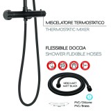 Gedy G-Star душ колона с термостат черен мат 5 GYSC10303