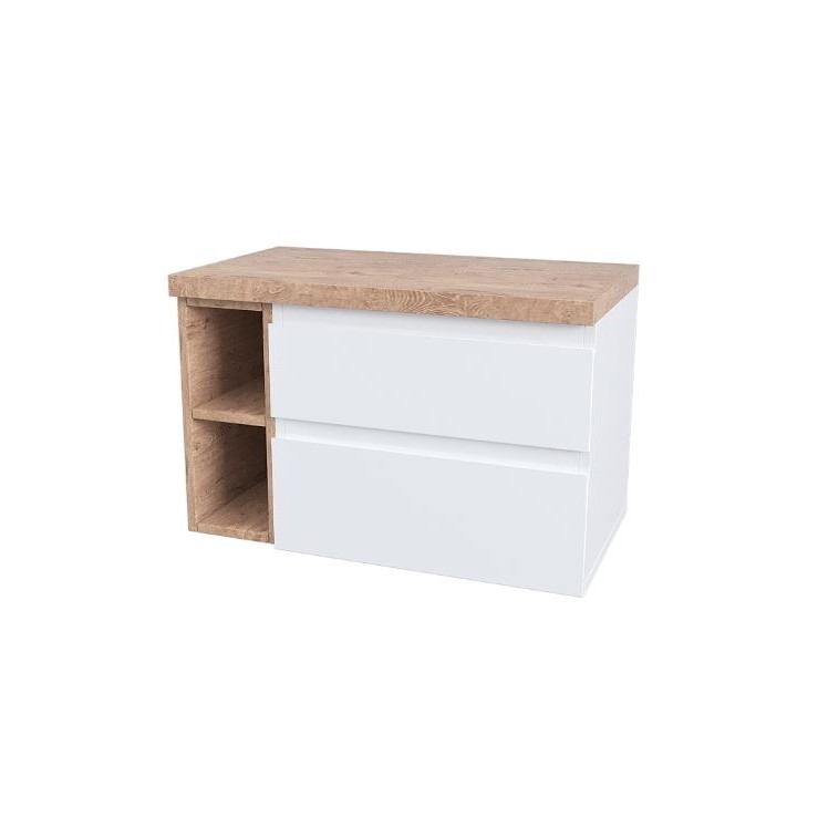 Долен шкаф Firenze 80 с дървени етажерки и плот масив GDS_FIR80WOOD