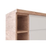 Долен шкаф Firenze 80 с дървени етажерки и плот масив 5 GDS_FIR80WOOD