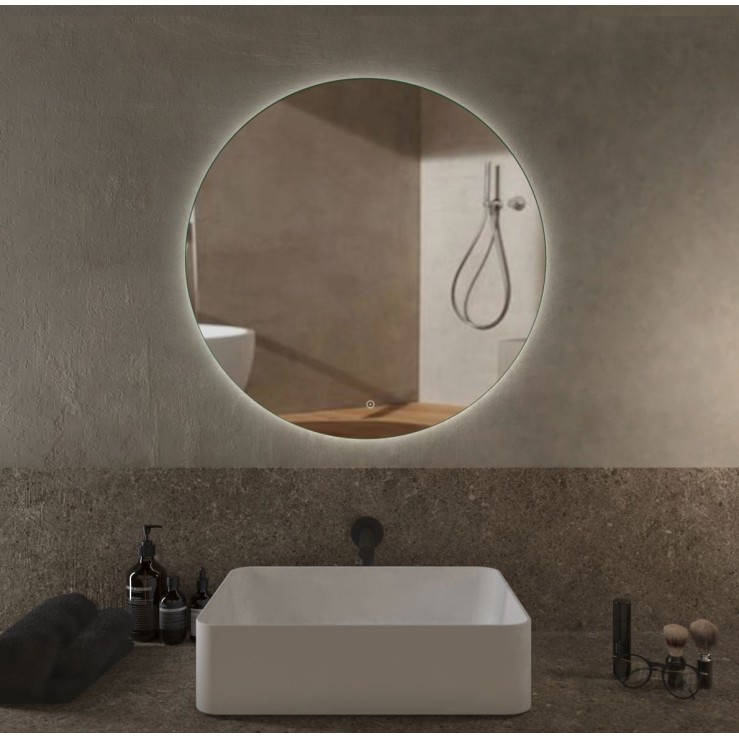 Огледало кръгло с LED  осветление, тъч и димер 70см M089.D70touch