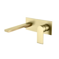 AQG Alfa One едноръкохватков смесител за вграждане, драскано злато 01ALC170OC