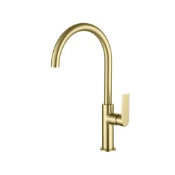 AQG Едноръкохватков кухненски смесител, драскано злато 05SOA500OC