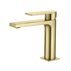 AQG Едноръкохватков смесител за мивка, драскано злато 01ALP100OC