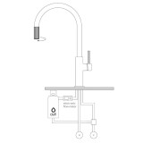 Omnires Switch филтриращ смесител за кухня, черен мат 1 SW9057-FD1BL