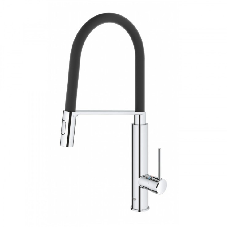 Grohe Concetto Професионален смесител за кухня с черен чучур, ПРОМО 31491000