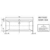 Villeroy & Boch Squaro Edge 12 правоъгълна вана 170x75 5 UBQ170SQE2DV-01