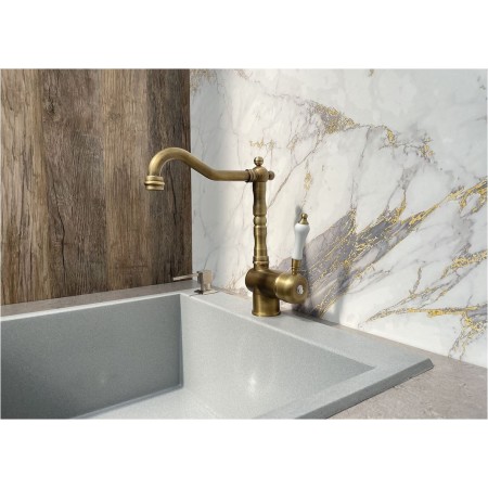 Tres Gold Antik, ретро кухненски смесител, бронз