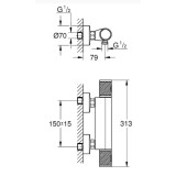 GROHTHERM 1000 PERFORMANCE термостатен смесител 3 34776000