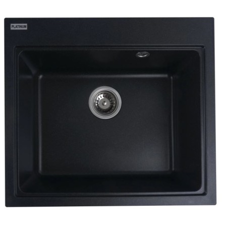 Гранитна мивка Vesta 58x52,  черен металик