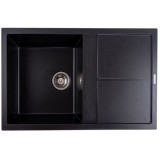 Гранитна мивка Selena 79x50, черен металик 5 Selena7950BM