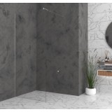 Статичен параван 90 см, прозрачно стъкло, хром 1 GDSRGC90/200/8 CL