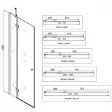 Отваряема врата Smartflex 96-98,5х195см 6 GDSSANTD12100L/101R