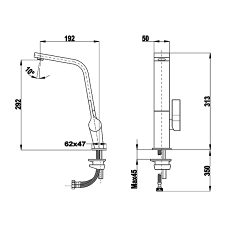 TEKA ICON смесител за кухня черен на топ цена — Gaudi DS