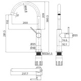 Omnires Tula кухненски смесител, златен гланц 1 TL6050GL