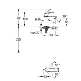 Grohe Eurosmart S PushOp смесител за мивка, черен мат, 1 239682433