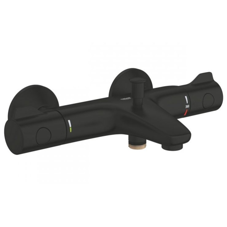 GROHE Grohtherm 800 термостатен смесител за вана/душ, черен мат 1022032430