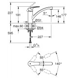 GROHE Eurosmart кухненски смесител, черен мат 3 332812433