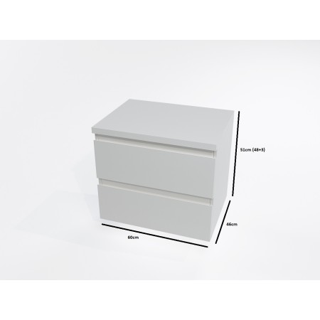 Долен шкаф Firenze 60 см с PVC плот за мивка купа