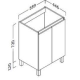 Coycama Vigo 60 долен шкаф с крачета, MDF 3 46005842
