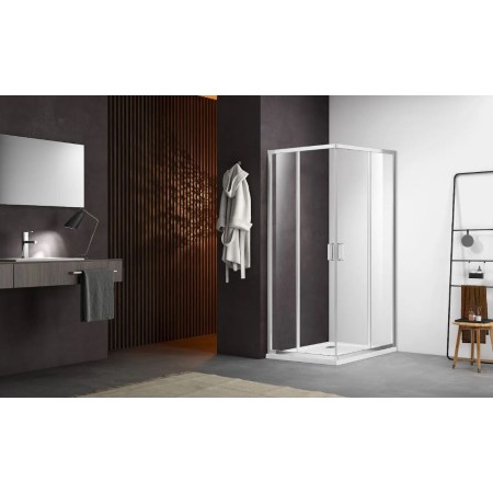 Душ кабина AАS6 90x90, прозрачно стъкло, хром