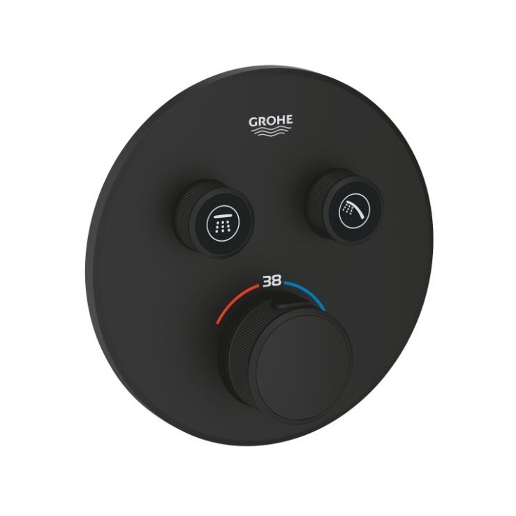 GROHE Grohtherm Smartcontrol термостатен смесител за вана/душ, черен мат 29507KF0