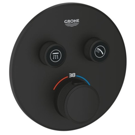 GROHE Grohtherm Smartcontrol термостатен смесител за вана/душ, черен мат