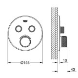 GROHE Grohtherm Smartcontrol термостатен смесител за вана/душ, черен мат 3 29507KF0