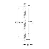 Grohe Tempesta тръбно окачване 90 см, черен мат 3 275242431