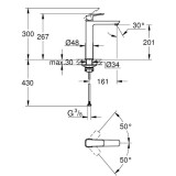 Grohe Cubeo висок смесител за мивка купа, L-размер, черен мат 1 1017292430