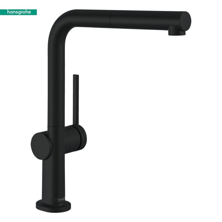 Hansgrohe Talis M54, кухненски смесител, изтеглящ, черен мат 72808670