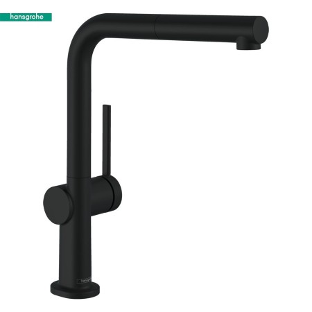 Hansgrohe Talis M54 270 смесител с издърпващ струйник, черен мат на топ цена — Gaudi DS