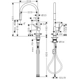 Hansgrohe Talis M54, кухненски смесител, изтеглящ струйник, хром 4 72802000