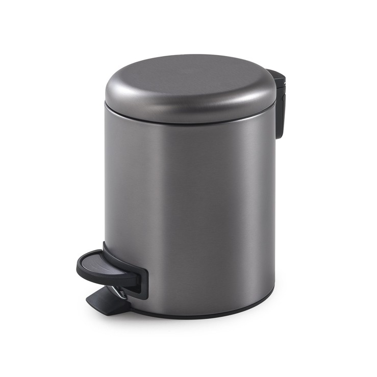 Gedy Potty 3L Gun Metal овално кошче, опушено сиво 3209 81