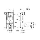 Пакет  Grohe с черен мат бутон и  тоалетна Deep 54см с биде и смесител 1 grohe_quarter_bath_deep