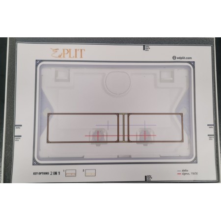 Edplit Invisi Tile Touch M2 активатор за структури Tece и Geberit, без консумативи