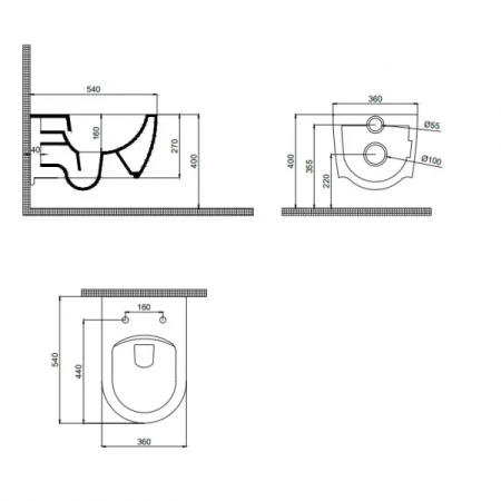 Пакет  Grohe казанче и Quarter Bath Deep, тънък капак и биде