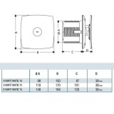 Cata X-MART 10 Matic бял вентилатор за баня с таймер 2 X-MART 10 MATIC  T