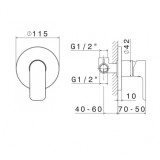 Пакет  Grohe с черен мат бутон и Quarter Bath Deep, тънък капак и биде, бял гланц 4 grohe_quarter_bath_deep_black