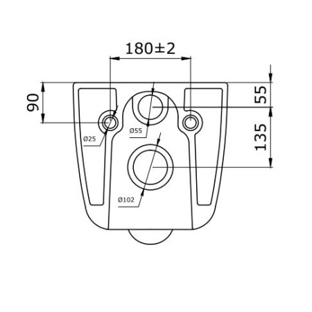 Bocchi Quadro Rimless конзолна WC 49 см , бял гланц МОСТРА
