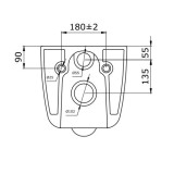 Bocchi Quadro Rimless конзолна WC 49 см , бял гланц МОСТРА 4 1646 001 0128 + A0334 001