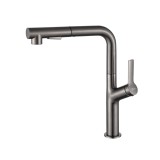 AQG KYRA PRO стоящ смесител за кухня с изтеглящ се чучур , Gun metal 1 05KPR510GM