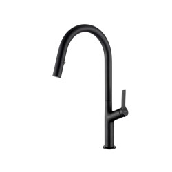 AQG KYRA PLUS стоящ смесител за кухня с изтеглящ се чучур , черен мат 05KPL510NG