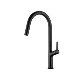 AQG KYRA PLUS стоящ смесител за кухня с изтеглящ се чучур , черен мат 1 05KPL510NG