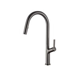 AQG KYRA PLUS стоящ смесител за кухня с изтеглящ се чучур , Gun Metal 05KPL510GM