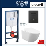 Пакет  Grohe черен мат  казанче и Free Rim-off, тънък капак 6 grohe_freerim